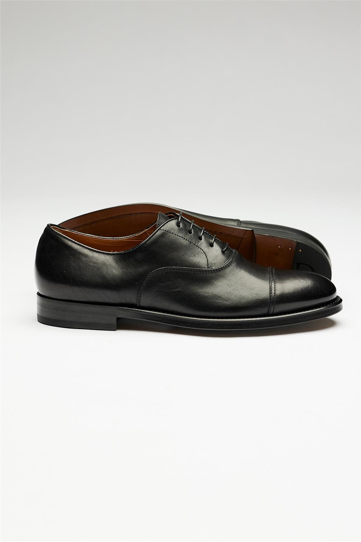 Doucals-Black Laced Classic Leather Shoes 4