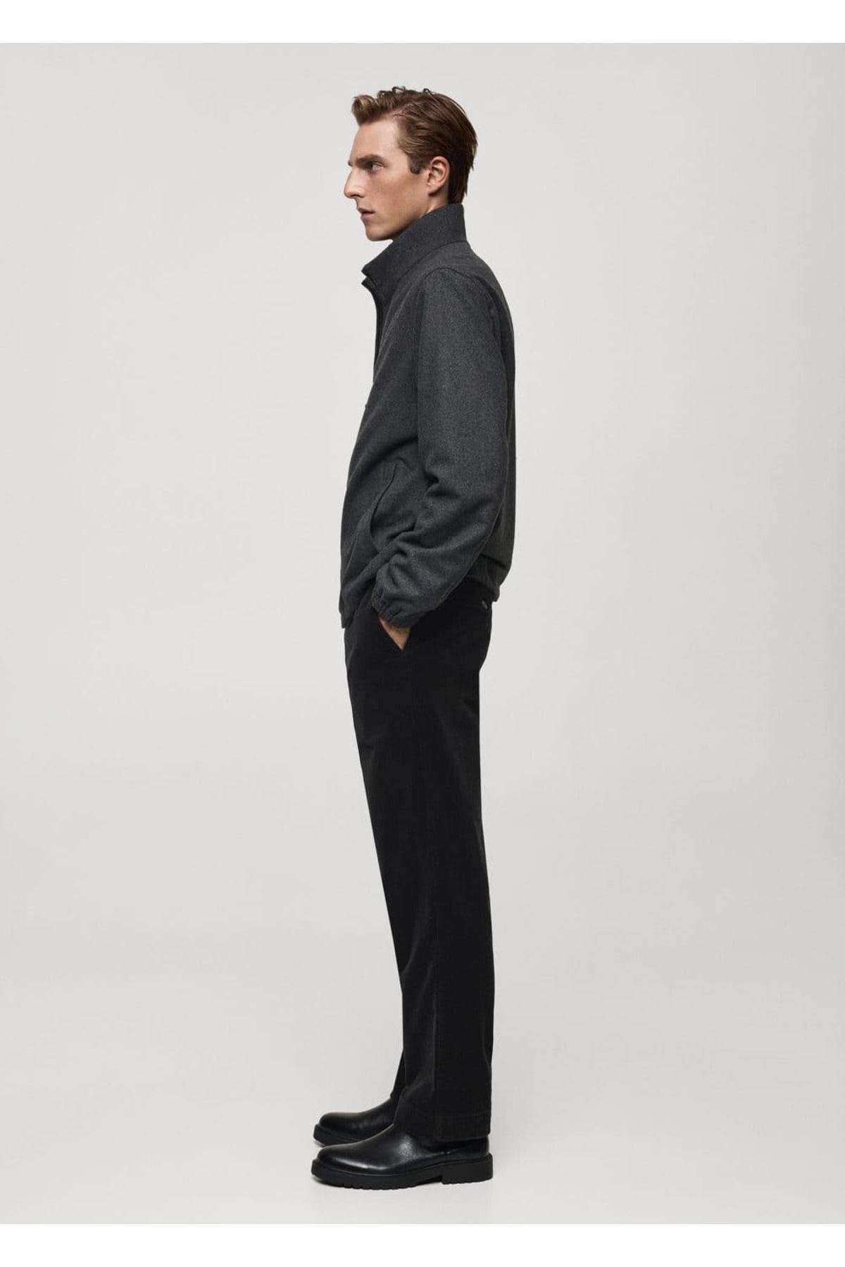 MANGO Man-Straight Cut Pleated Corduroy Trousers 8