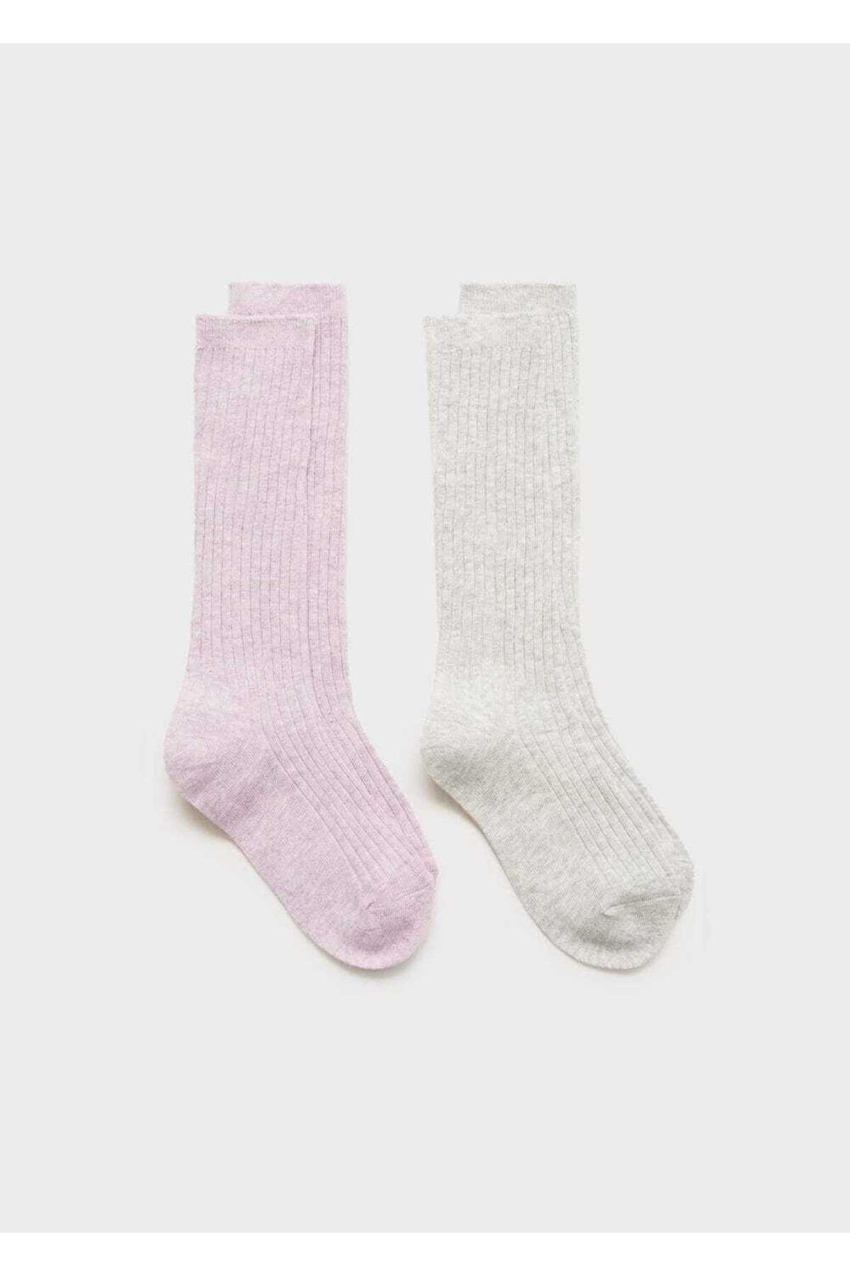 2'li lastikli örgü çorap