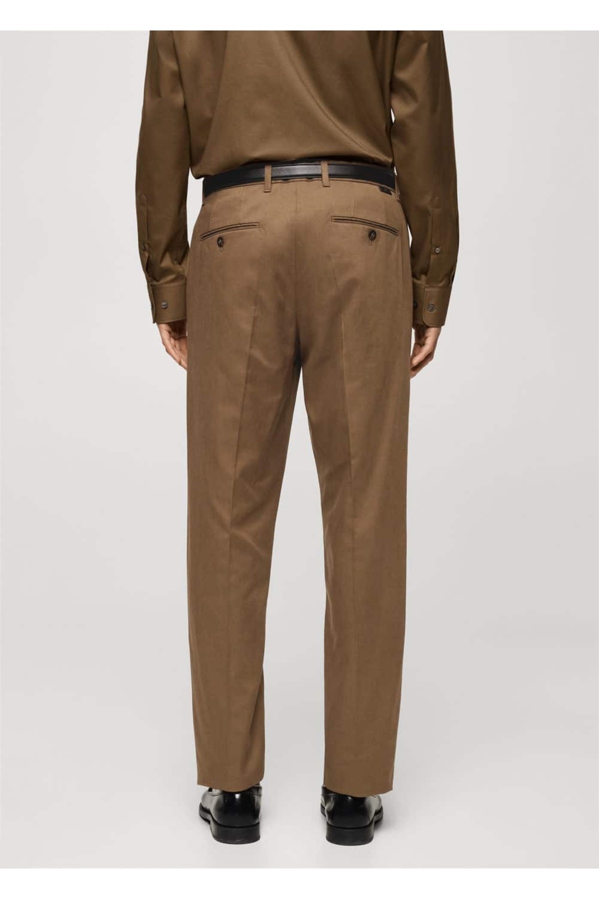 MANGO Man-Regular Cut Cotton Trousers 4