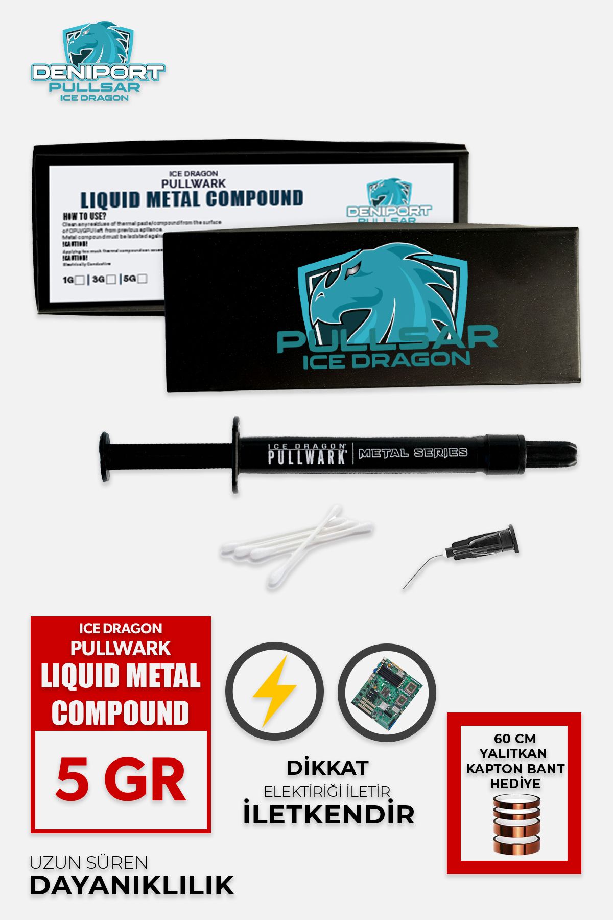 Pullsar Icedragon® Pullwark™ Metal Series™ 128w/m-k 5 gr Sıvı Soğutma/likit Metal/sıvı Metal