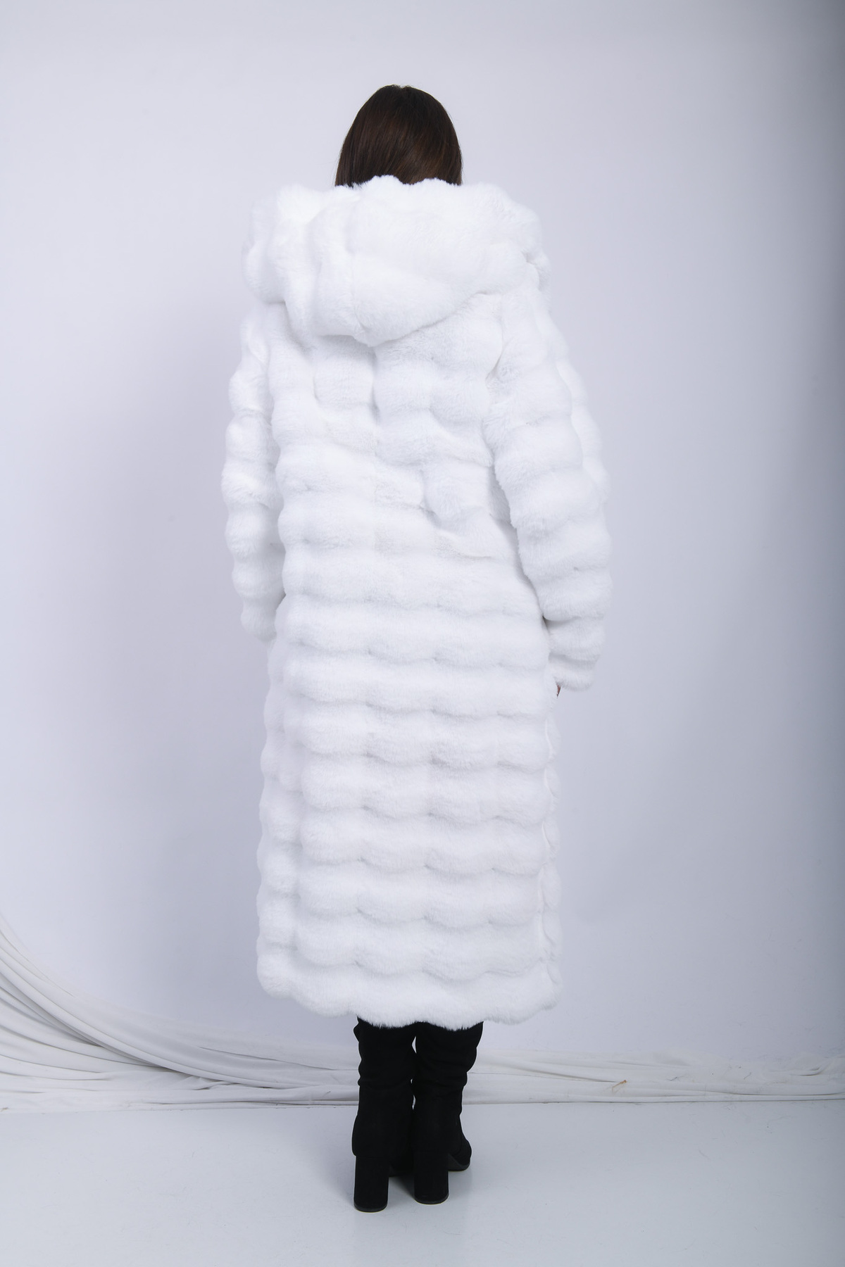 FUREVER FASHION Suni Kürk Manto görsel 5