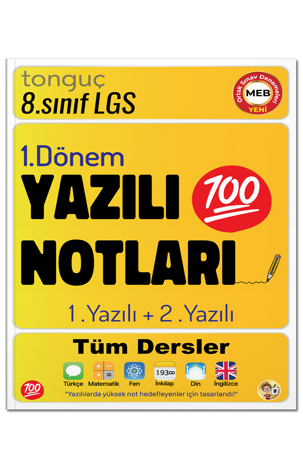 Tonguç 8. Sınıf LGS Yazılı Notları 1. Dönem 1 ve 2. Yazılı