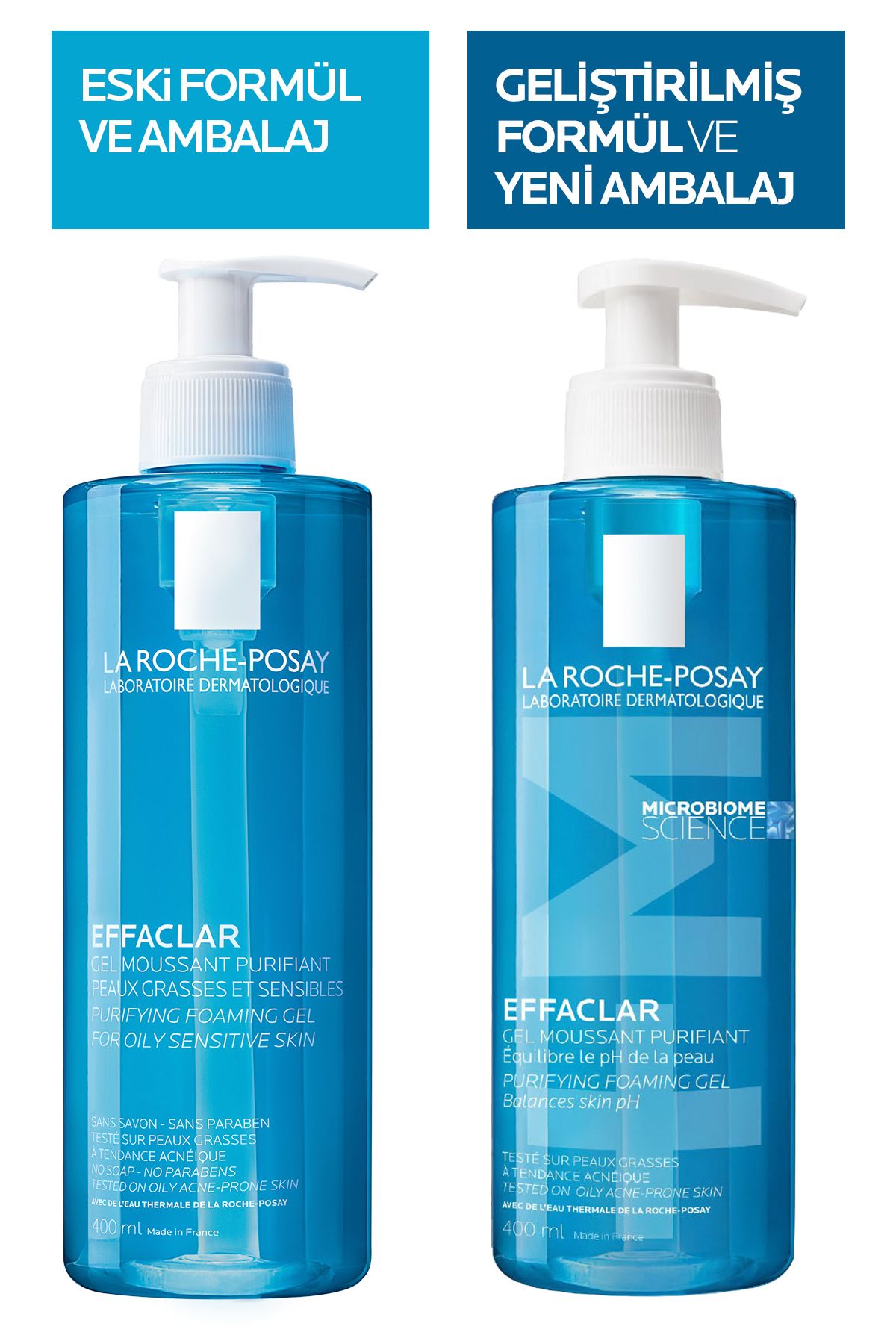 ست تخصصی مراقبت از مو و پوست: ژل پاک کننده Effaclar و سرم Hyalu B5 و Effaclar Duo و شامپو Dercos La Roche Posay