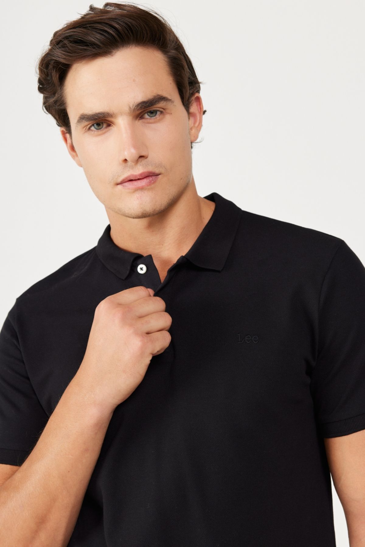 Lee-Tricou 100% bumbac, cu croială normală, cu gât polo 4