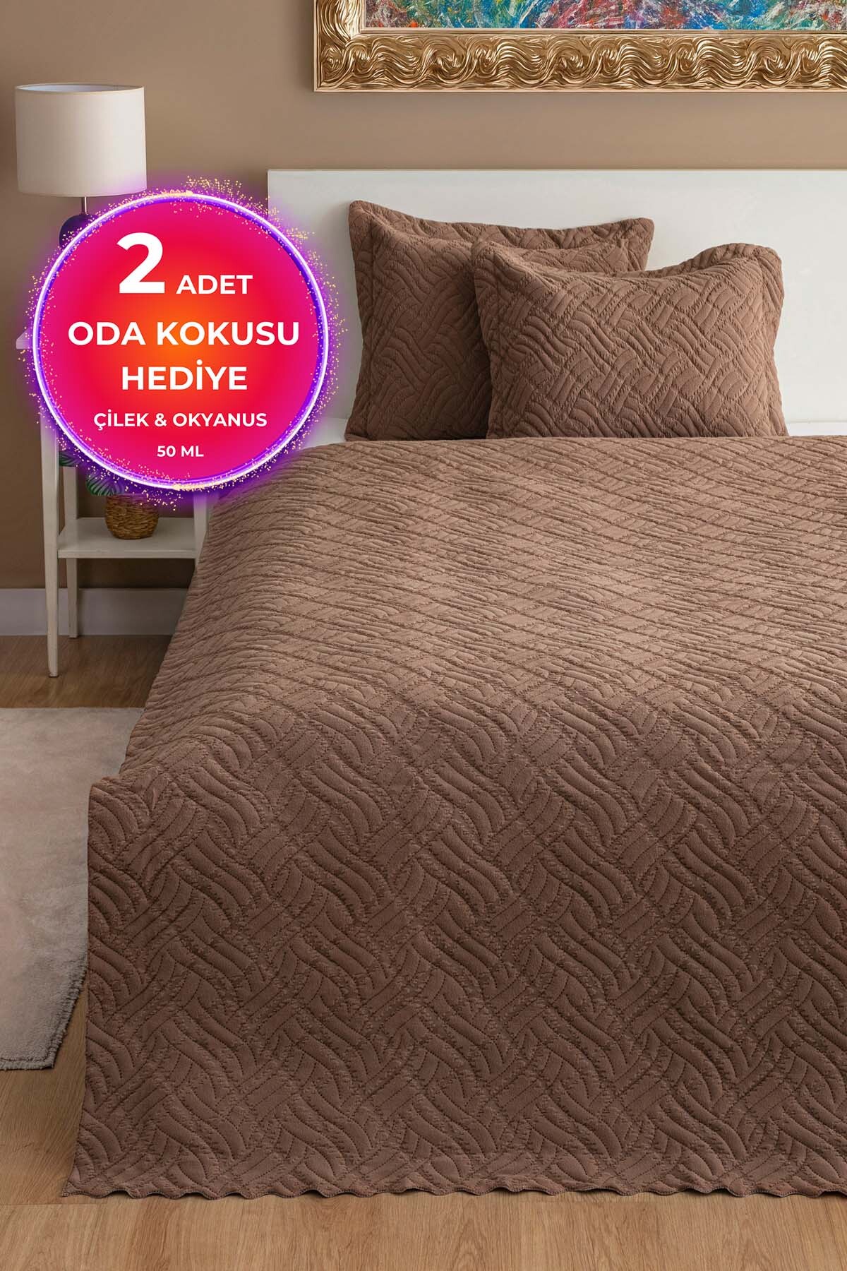 West Home Çift Kişilik Yatak Örtüsü İKİ YASTIK KILIFLI 240X260