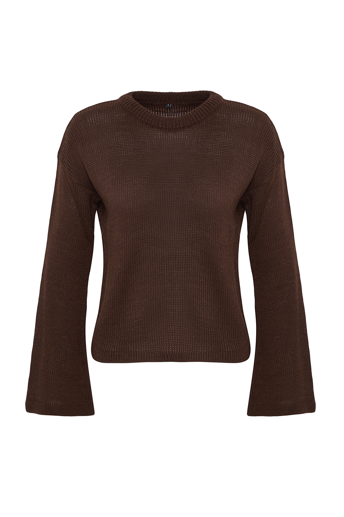 Trendyolmilla  Kahverengi Geniş Kalıp Yumuşak Dokulu Triko Kazak TWOAW25KZ00295 - Görsel 8