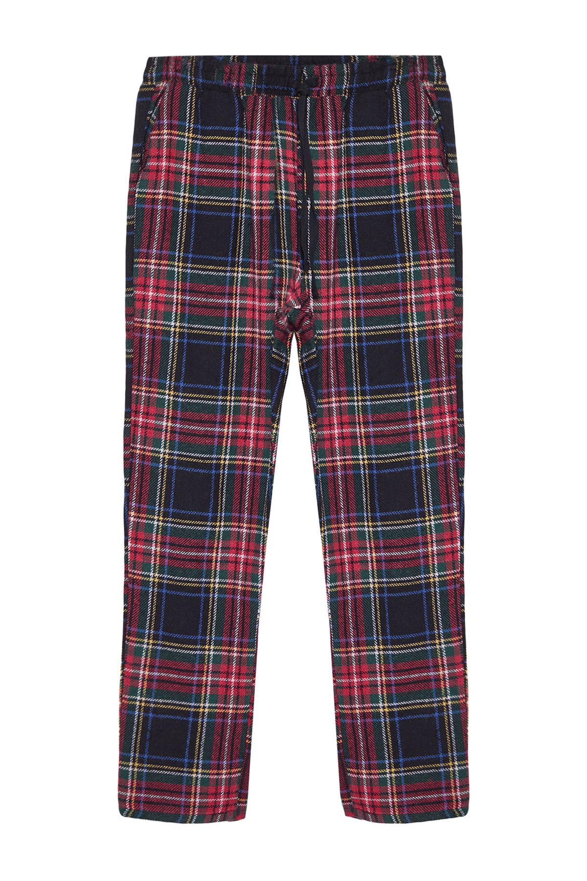Trendyol Collection-Unisex tkané spodky pyžama – vícebarevné a potištěné Thmaw21Pj0023 7