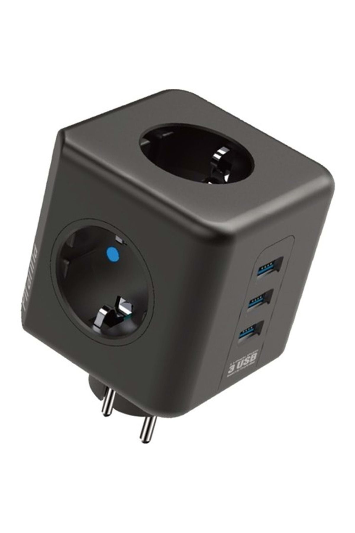 LiderGlobal Winnboss Akım Korumalı Isıya Dayanıklı 3 lü Duvar Tipi Priz 3 Adet USB 3440