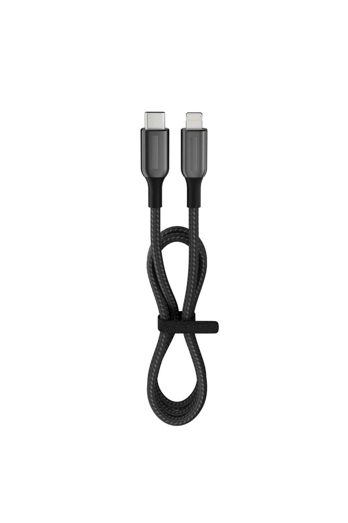 MENESSA 27 Watt 3A Usb-C To Lighning 1.2M Hızlı Şarj Kablosu Siyah FC41