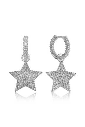 Genel Markalar Gümüş Halka Yıldız Küpe