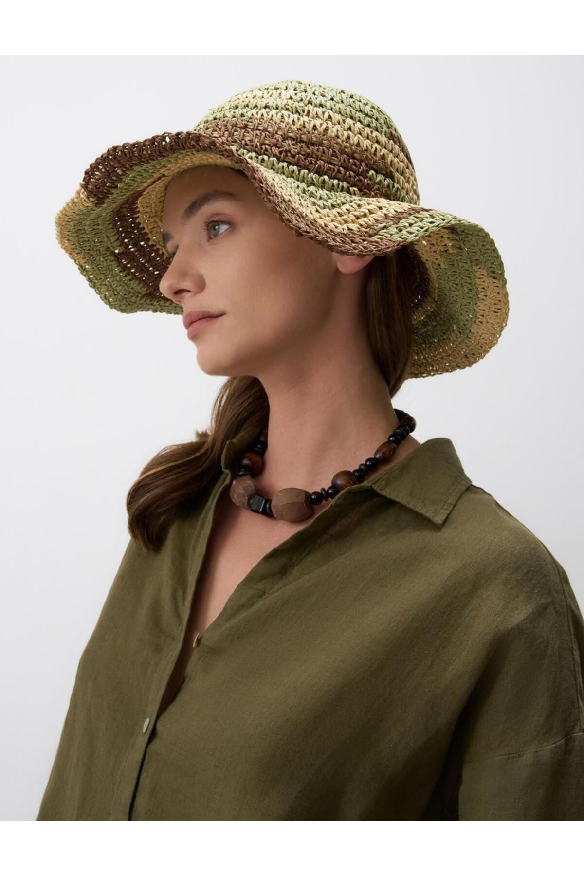 Jimmy Key-Ethnic Patterned Straw Hat - Mixed 4