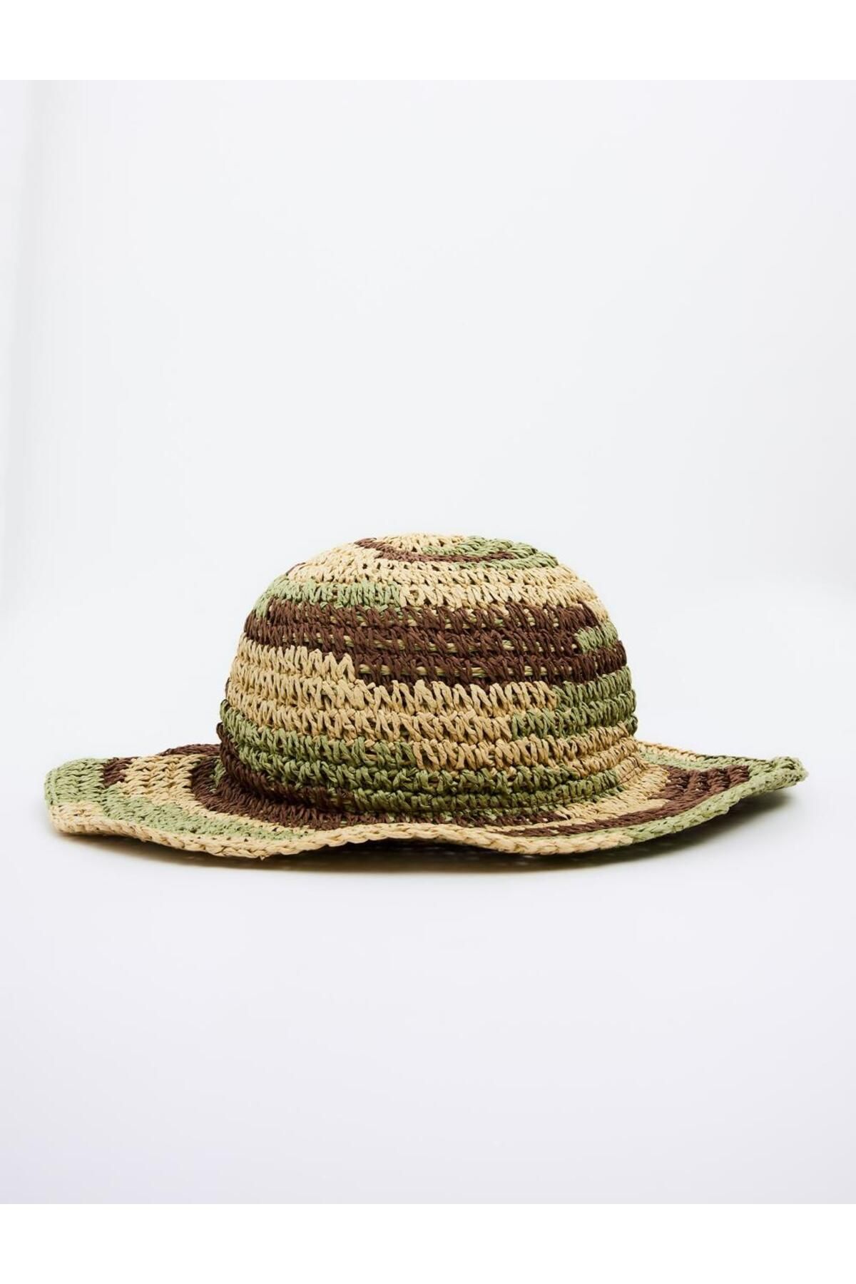 Jimmy Key-Ethnic Patterned Straw Hat - Mixed 1