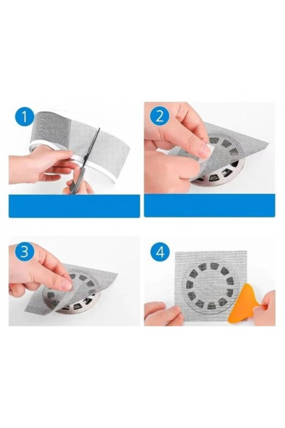 TİNEKE-Multi-Purpose Drain Strainer and Fly Screen Repair Kit 12 cm * 4 Meters 4