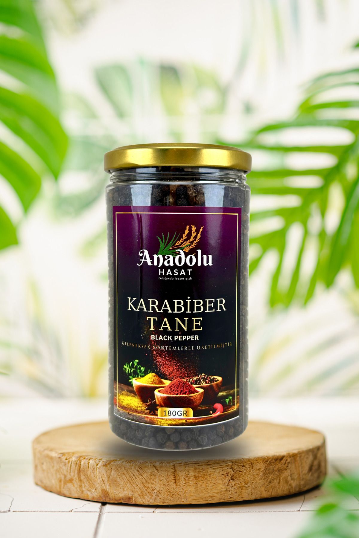 ANADOLU HASAT-Black Pepper Grain 180Gr Jar - 1St Quality 1