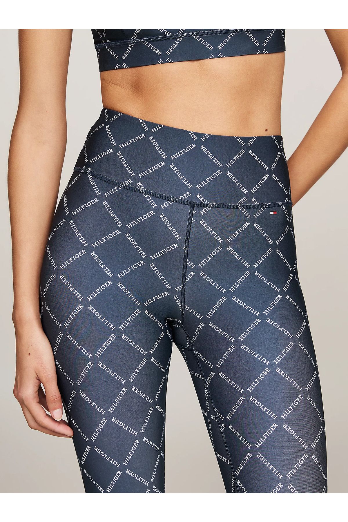 Tommy Hilfiger-Blue Slim Fit Leggings with High Waist Pattern - Ww0Ww41513-0Gz 5