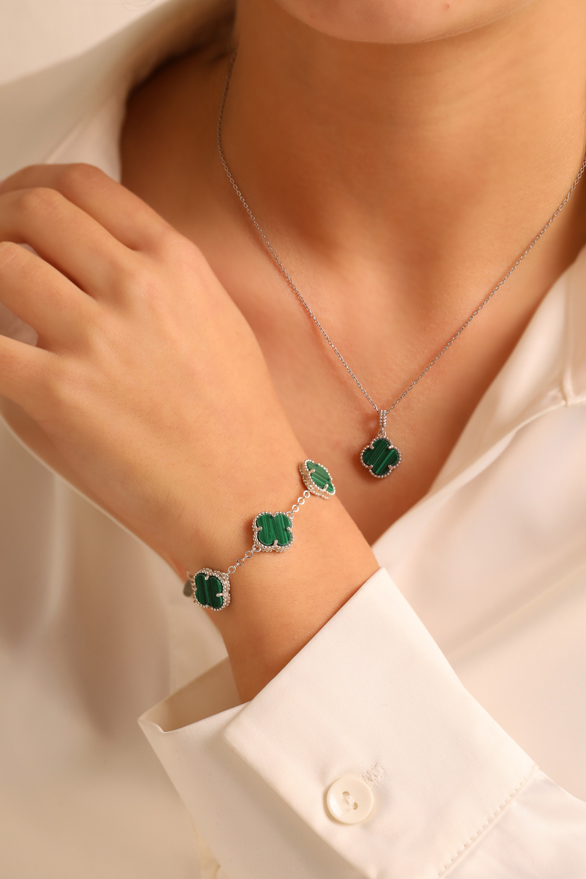 ADA LİFE GÜMÜŞ 925 Ayar Gümüş 2 Lü Set Kolye Bileklik (ÖZEL KUTULU)