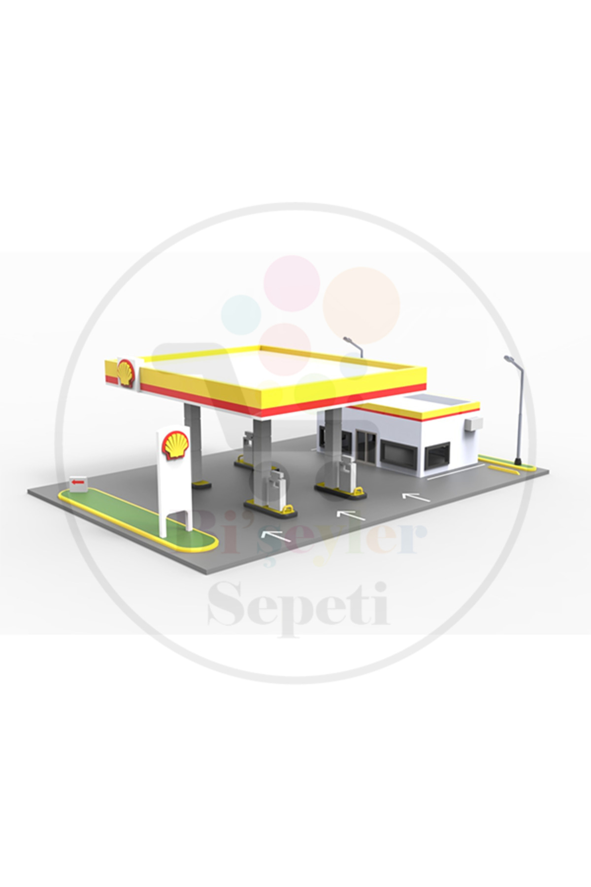 Bi'şeyler Sepeti 1:64 Shell Benzin İstasyonu SHELL GASOLINE