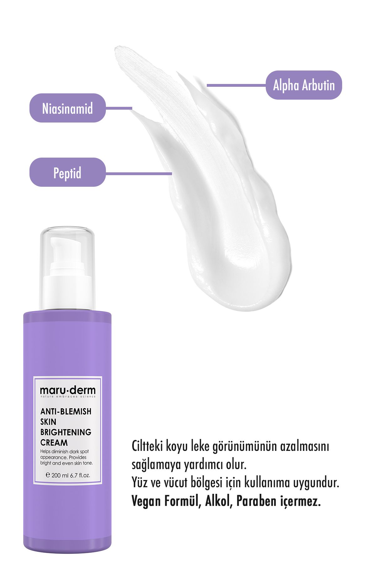 Maru.Derm Maruderm Leke Karşıtı Cilt Beyazlatıcı Bakım Kremi 200 ml-3