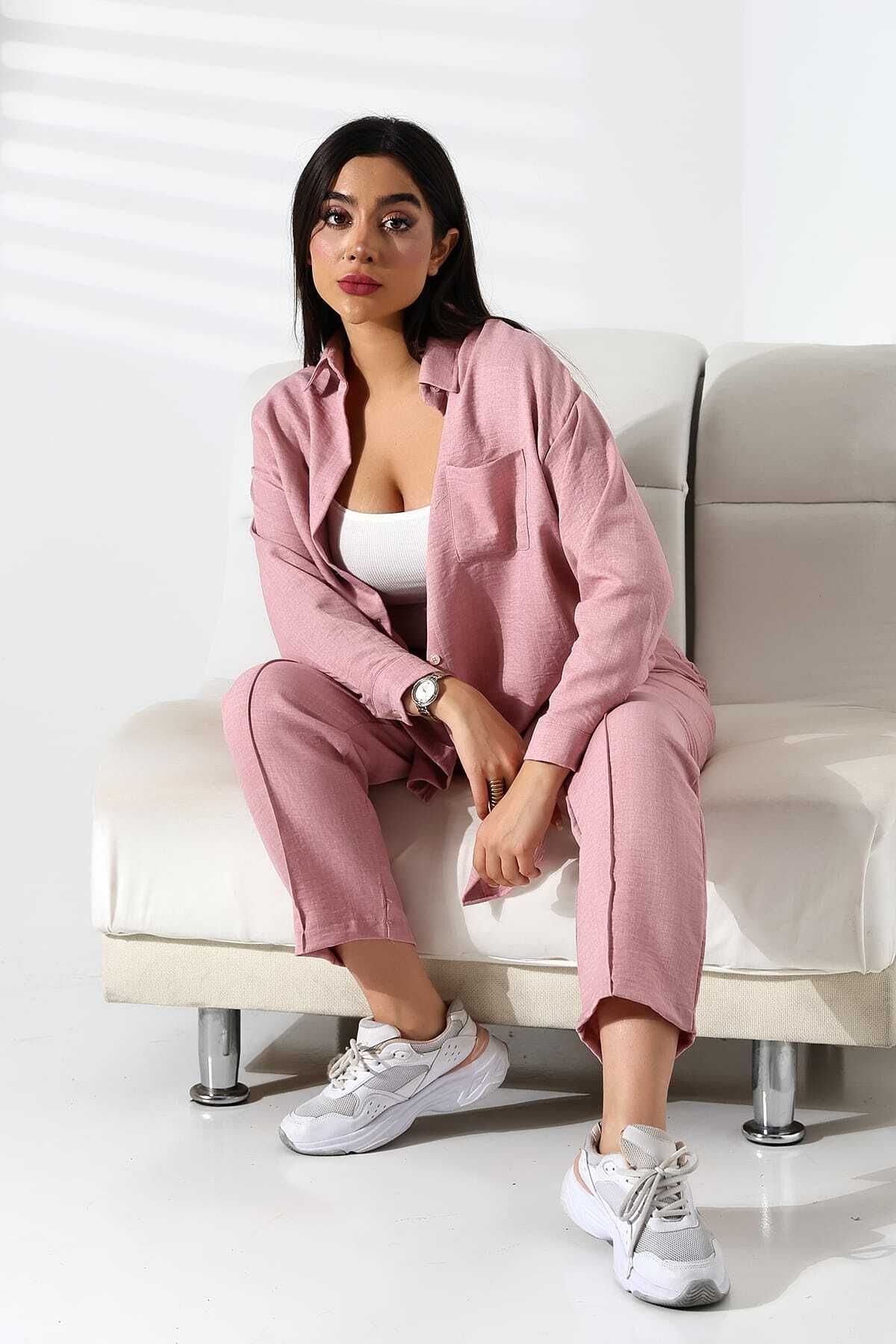 MCZ GİYİM-Γυναικείο σετ Half Overisize Bottom-Top 2