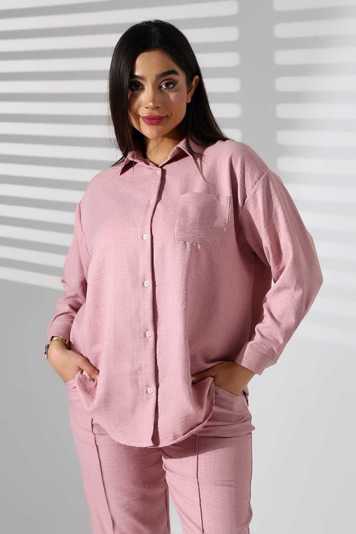 MCZ GİYİM-Γυναικείο σετ Half Overisize Bottom-Top 3