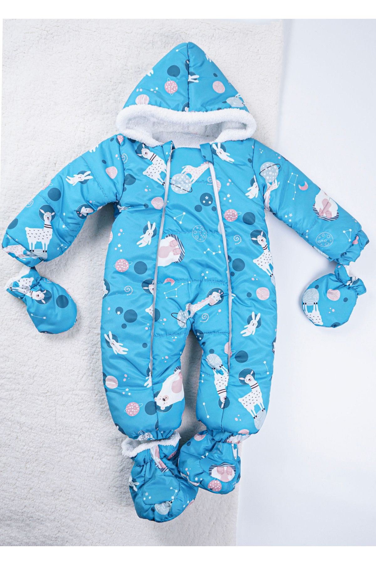 Baby Minty-Space Printed Baby Astronaut Jumpsuit 1