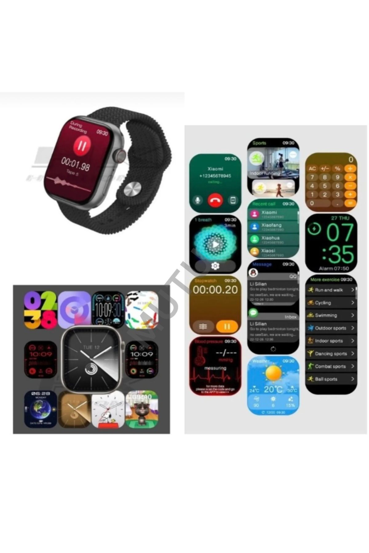 MUTU Watch 10 Hk10 Pro-a (5 KORDON ÖZEL SEÇMELİ) Fulldonanımlı Akıllı Saat (İLANIMIZ GÜNCELLENDİ)-8