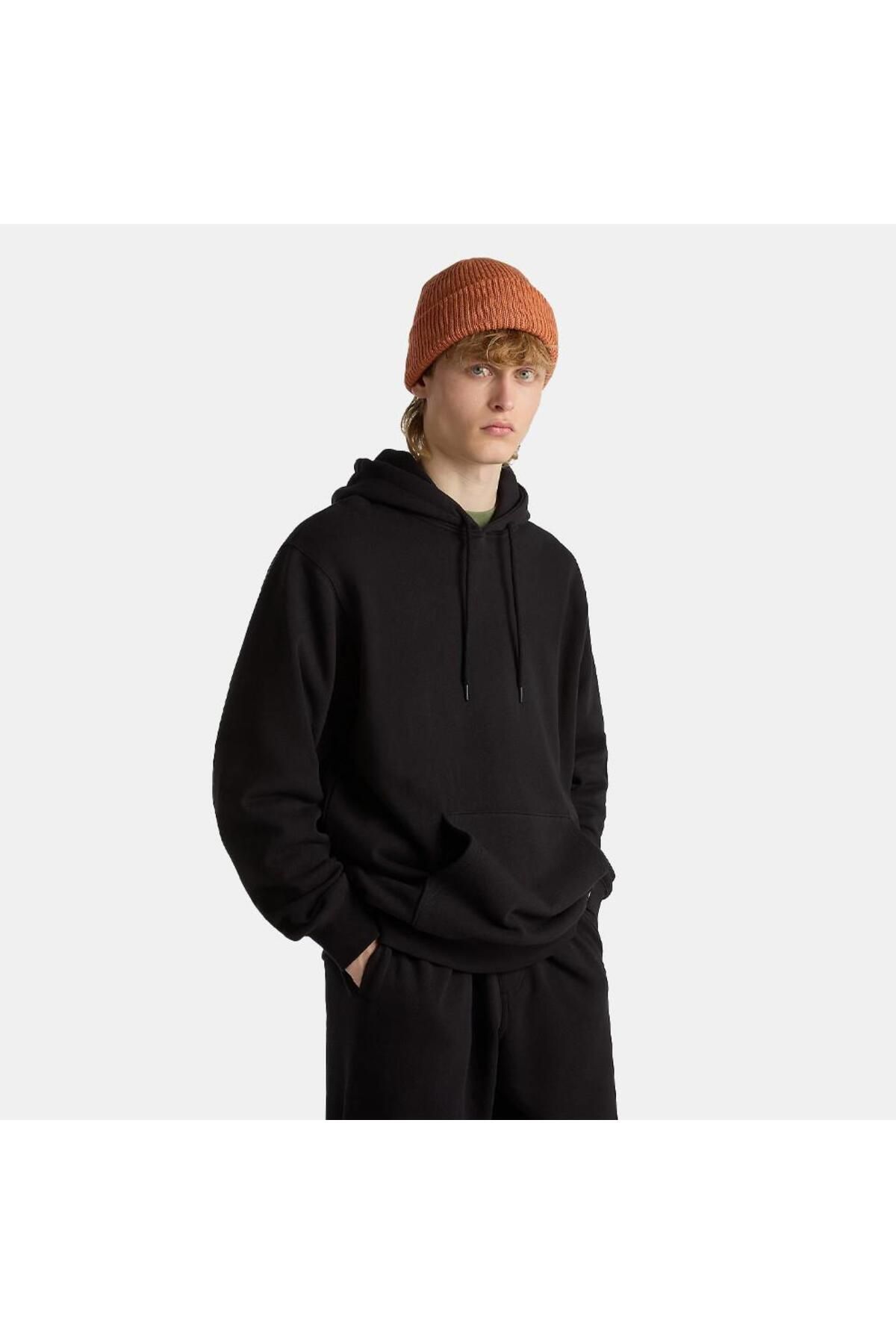 Vans-Men's Black Hooded Sweatshirt Men's Vans Original Standards Loose Po Black Sweatshirt Vn000Ge8Blk 1