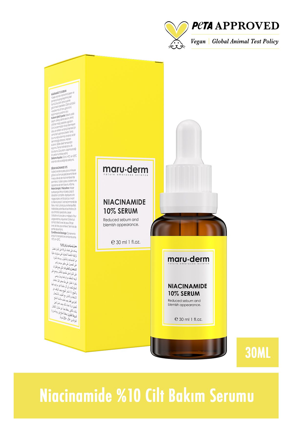 Maru.Derm Maruderm 3'lü Fırsat Serum Seti Mrd503 - Caffeine %5 Serum , Niacinamide %10 Serum, C Vitamini Serum-3