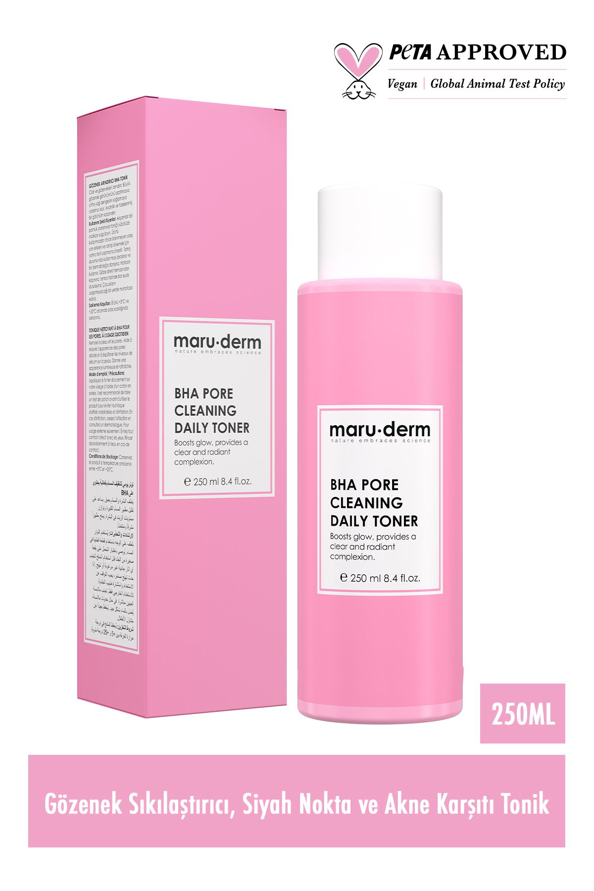 Maru.Derm Maruderm 3'lü Cilt Bakım Seti - Gözenek Sıkılaştırıcı Jel, Tonik, Serum (400 Ml, 250 Ml, 30 Ml)-5