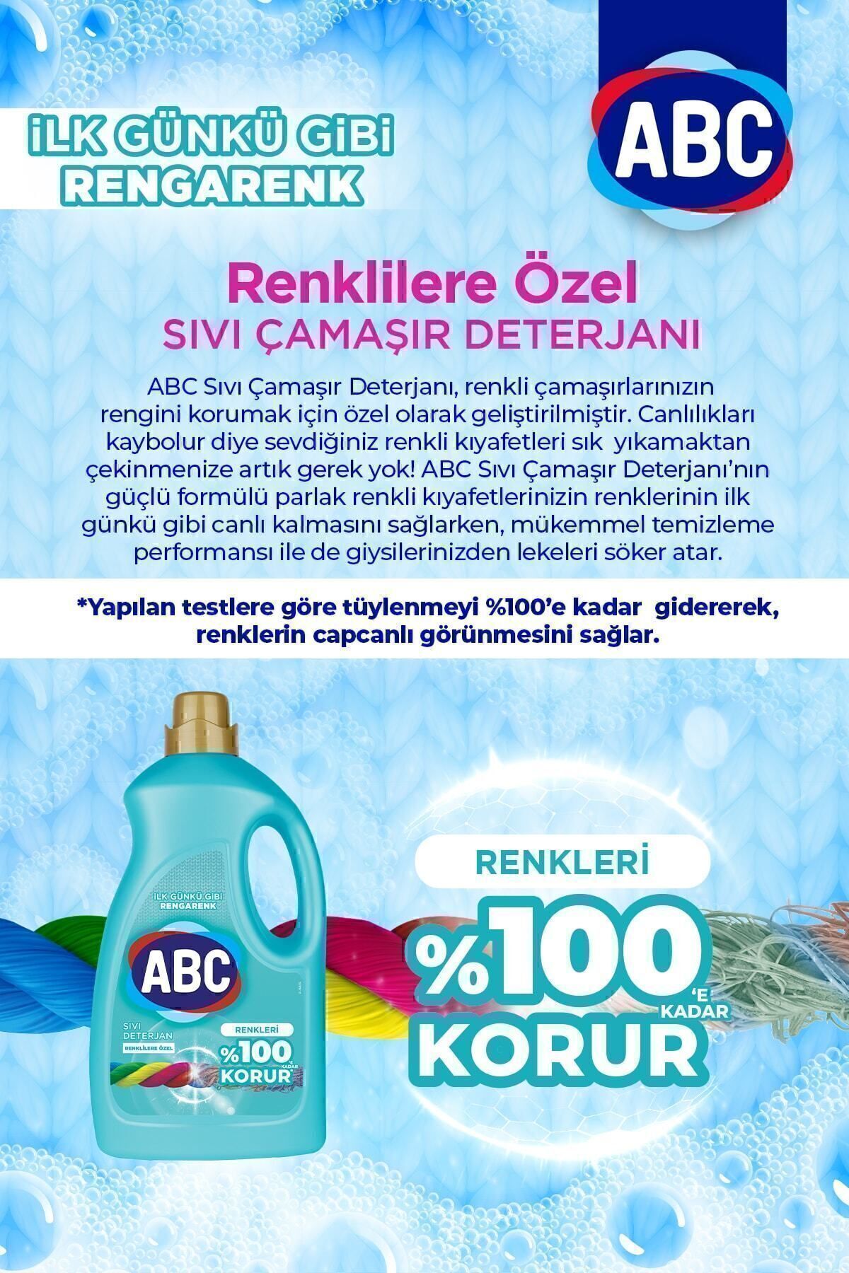 ABC Sıvı Deterjan 3lt Renkliler