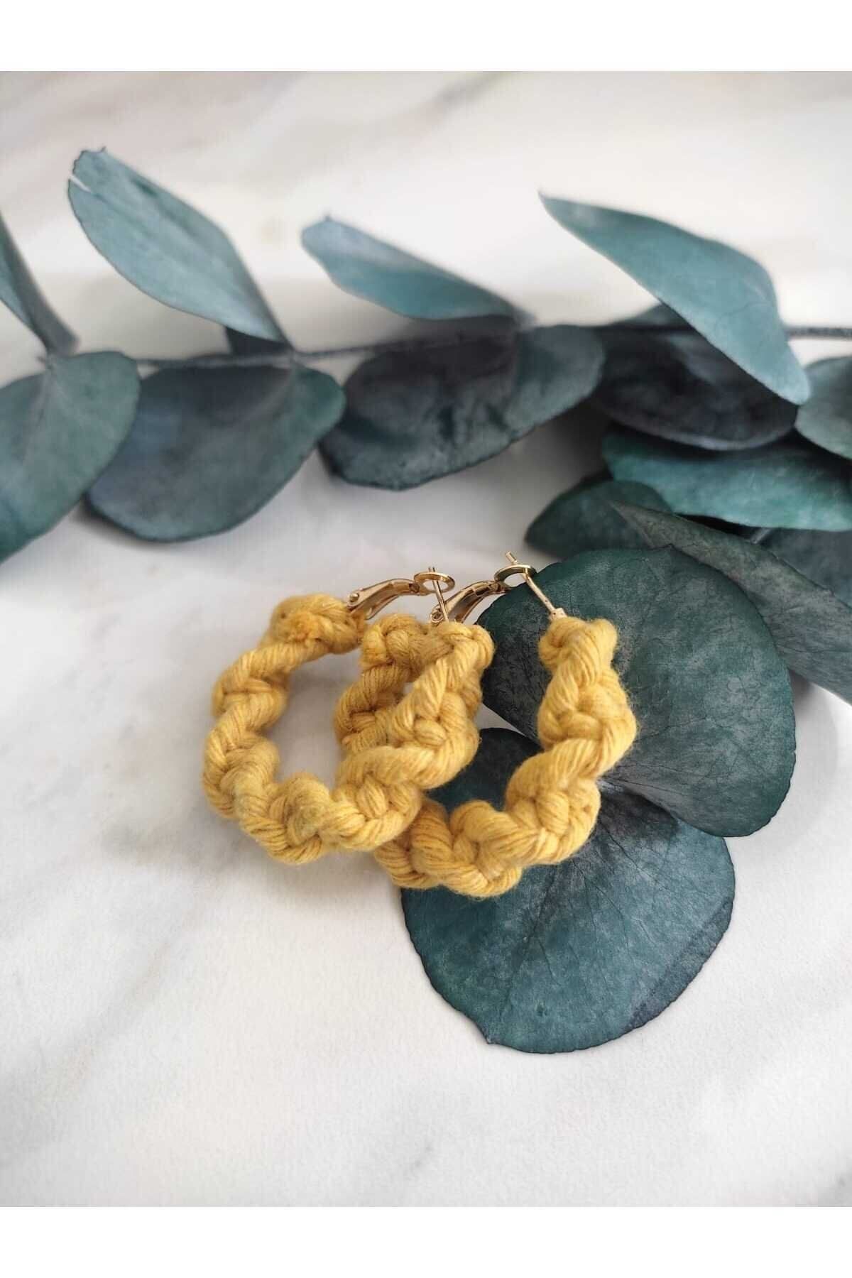 bohemmana-Special Design Macrame Hoop Earrings 1