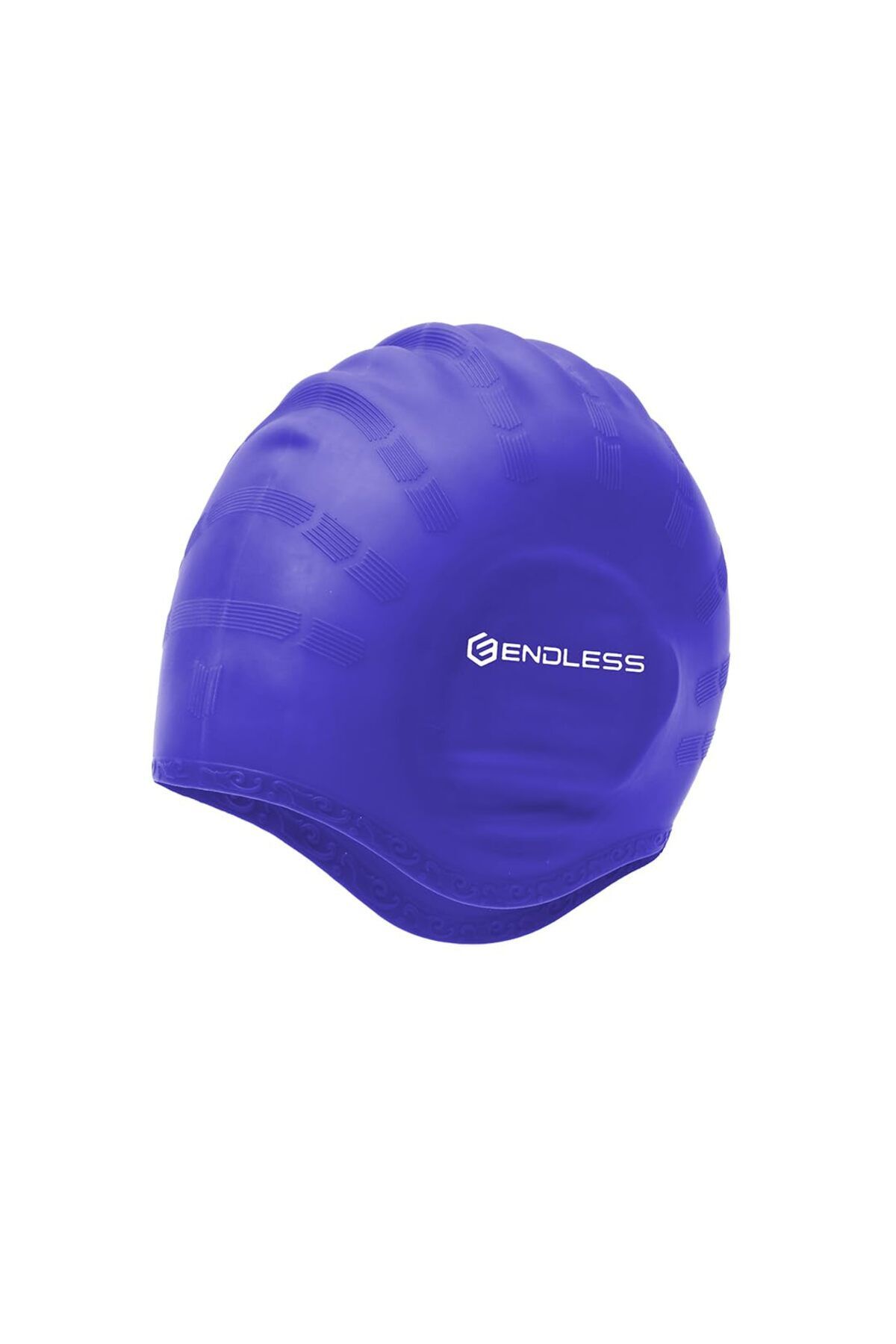 Endless-Silicon Swimming Cap | Ergonomic Ear Pockets | Waterproof | Purple | Free Size 1