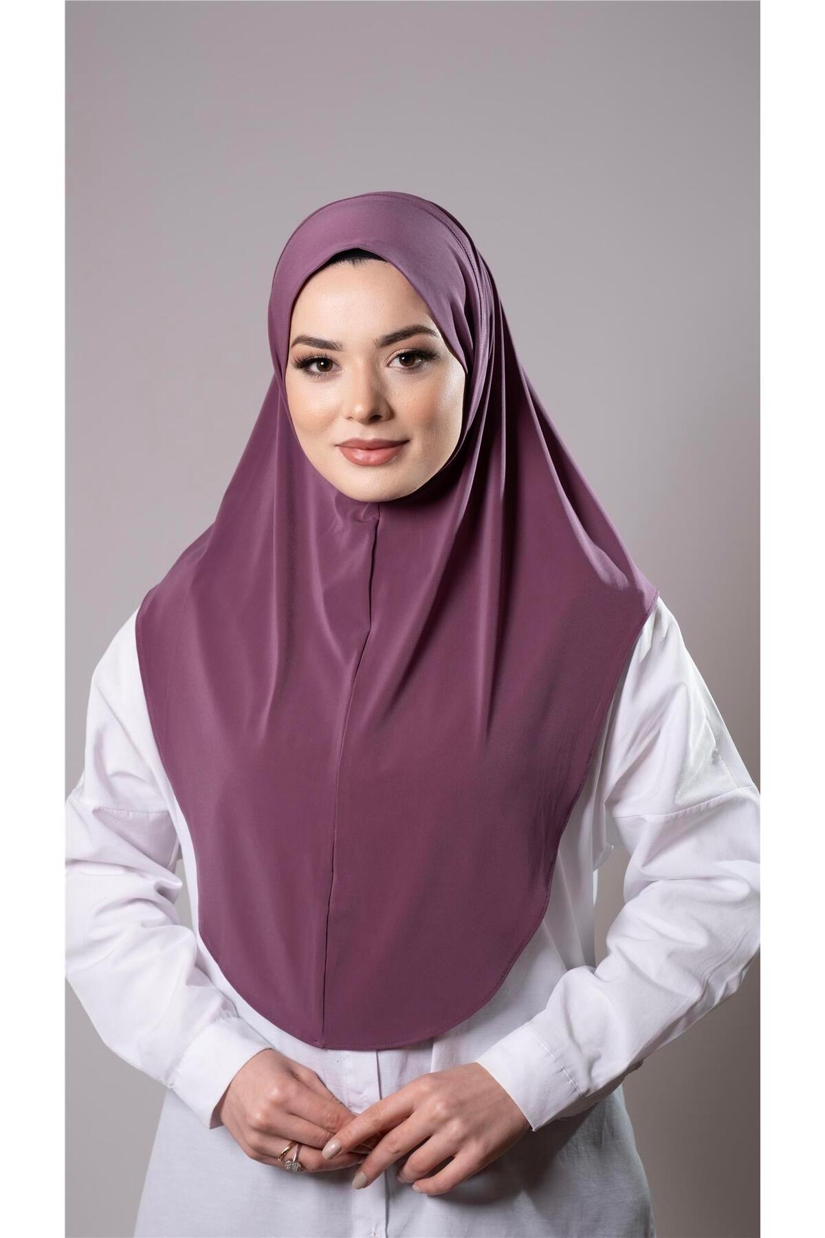 Violet Practical Ready-to-Place Hijab Scarf Sandy Fabric Plain Hijab 2308_21