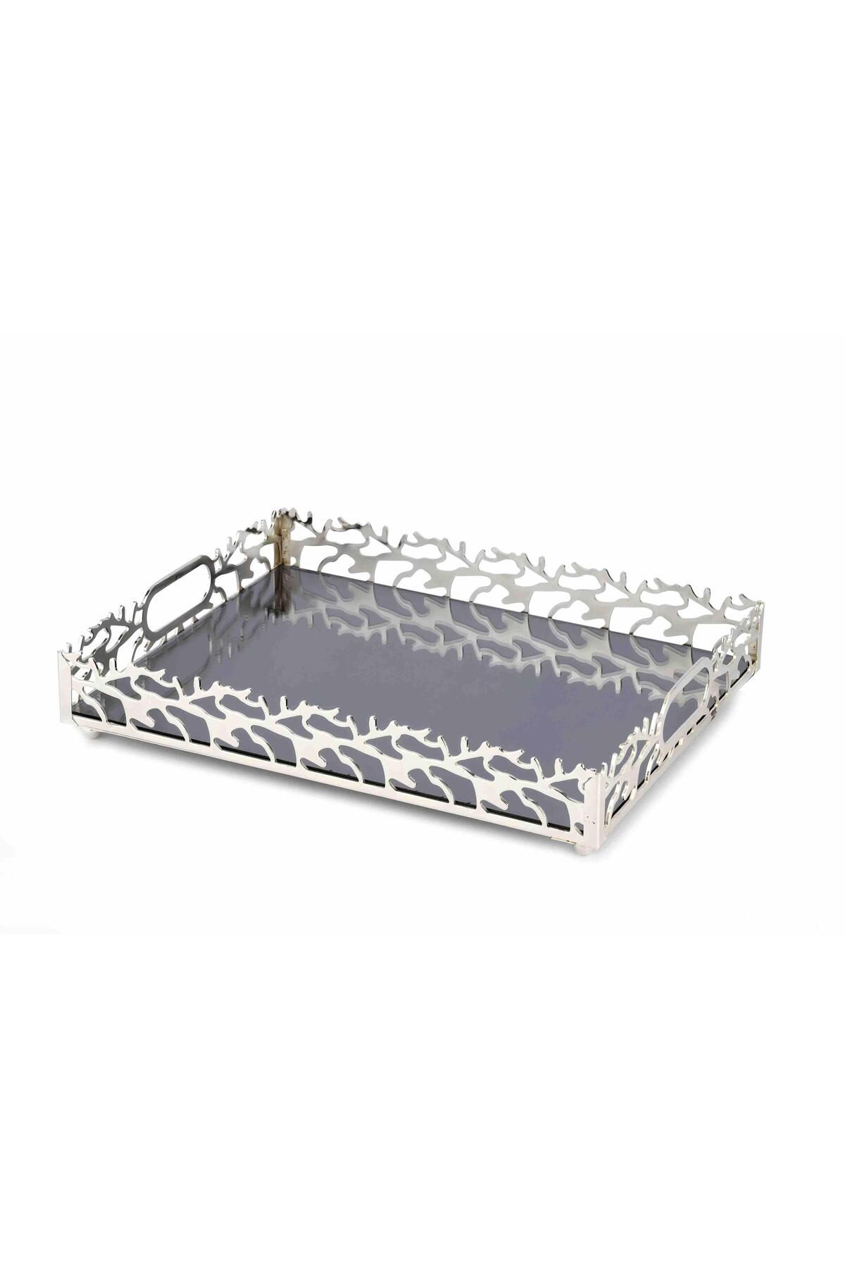 SİNGL-Medium Silver Metal Tray 1