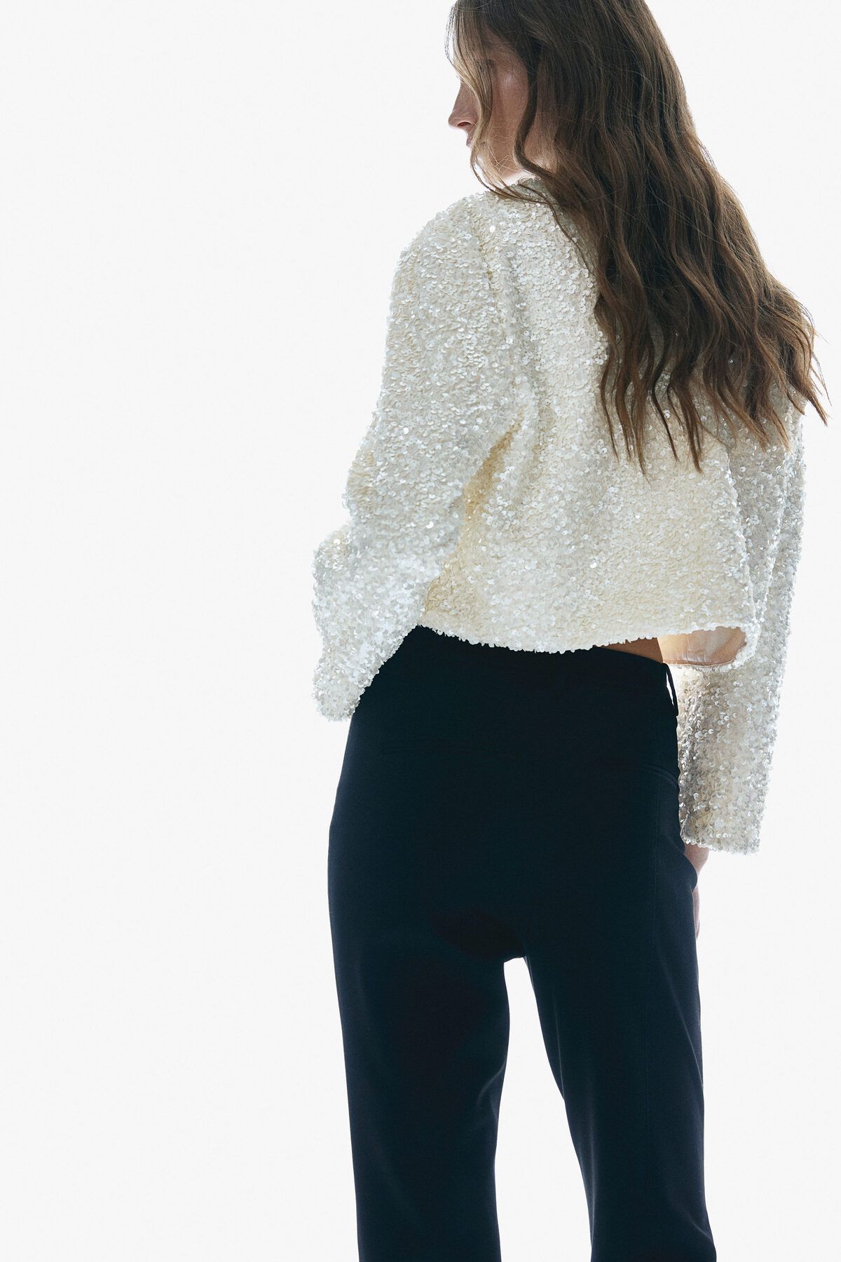 H&M-Sequin and Bow Front Jacket 5
