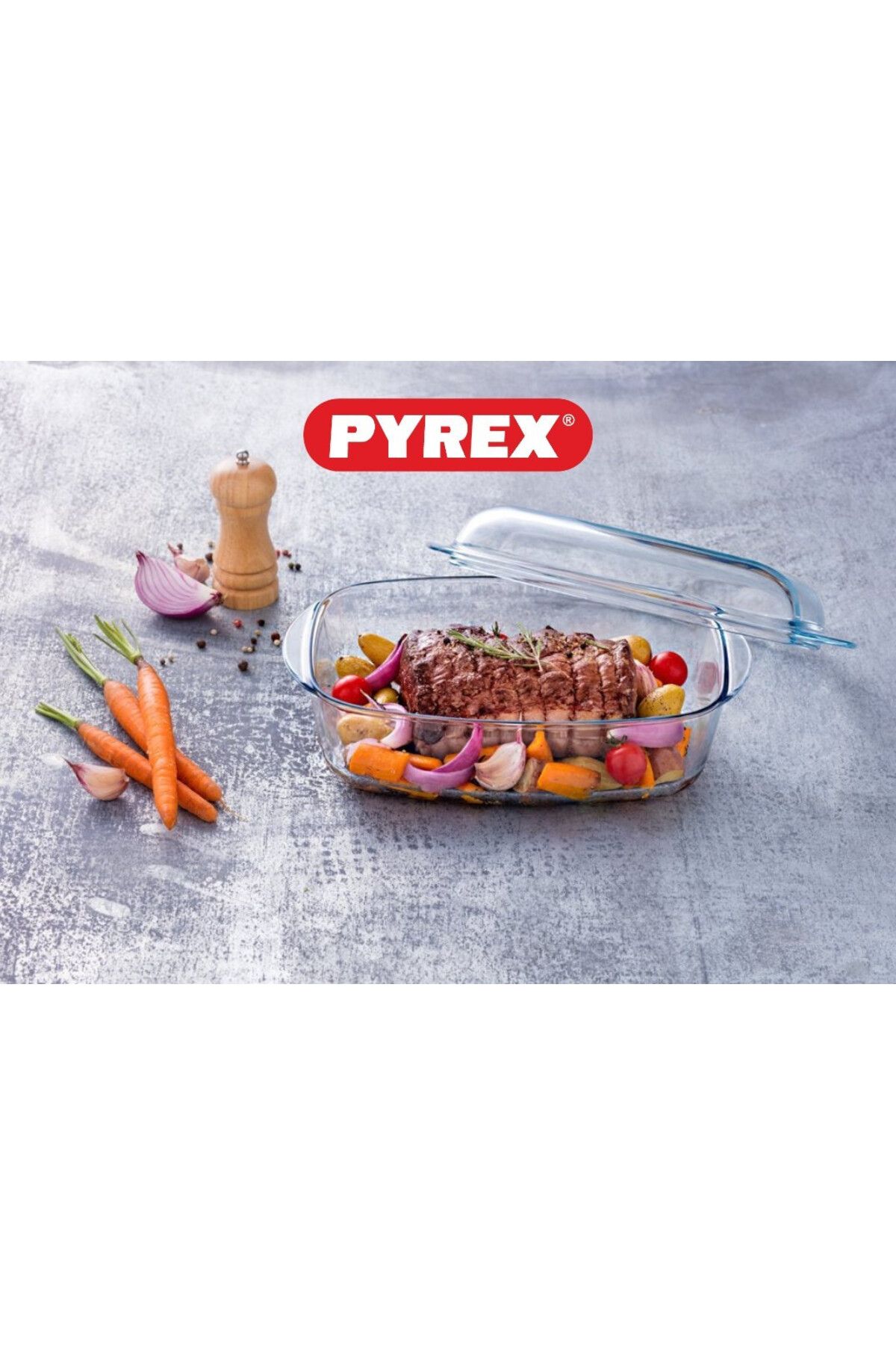 Pyrex-Essential Casseroles Rectangular 6.5L - Glass Dish for Baking, Roasting, and Serving 5