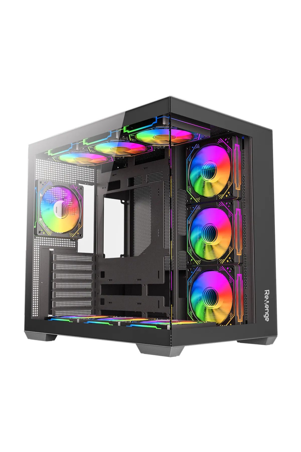 Revenge Supernova 7 RGB Fanlı ATX Temperli Cam Panel Akvaryum Gaming Bilgisayar Kasası