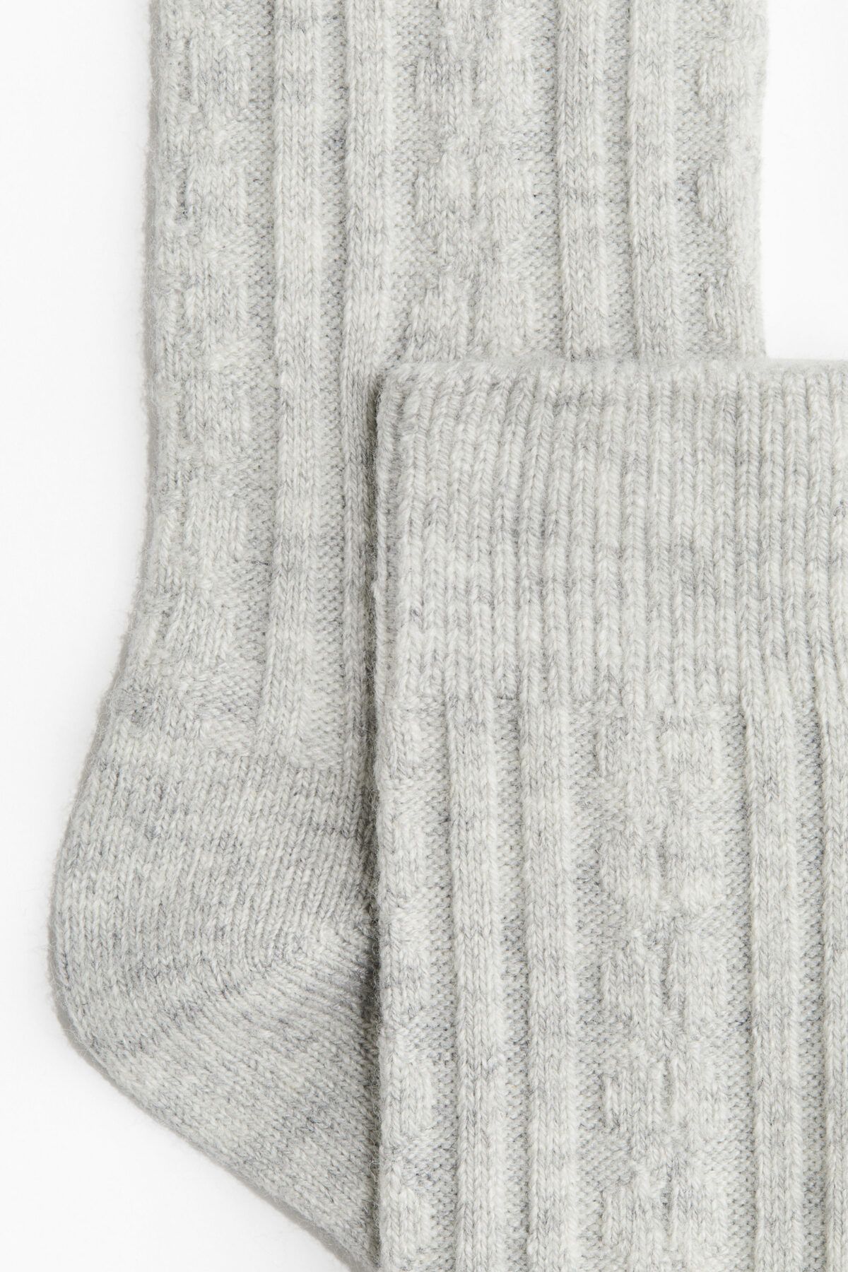 جوراب خاکستری مردانه های لباس بافتنی مخلوط H M H&M