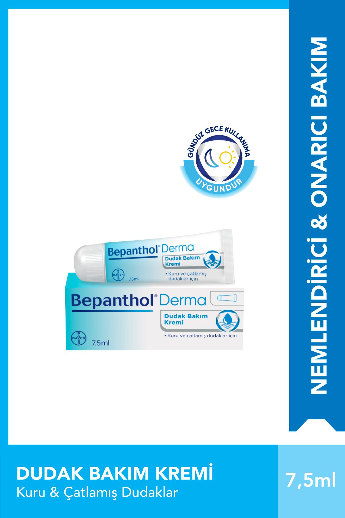 Bepanthol Cilt Kremi 30 gr & Günlük Yoğun Nemlendirici Dudak Kremi 7,5 ml  - El, Dudak ve Günlük Yüz Bakım-3