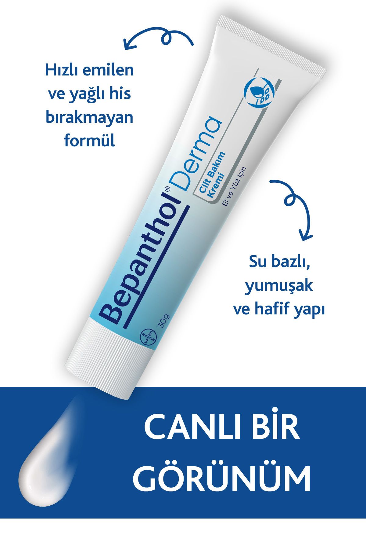 Bepanthol Cilt Kremi 30 gr Spf 30 Günlük Yoğun Nemlendirici Lipstik Dudak Kremi 4,5 gr - El, Dudak ,yüz Bakım-3