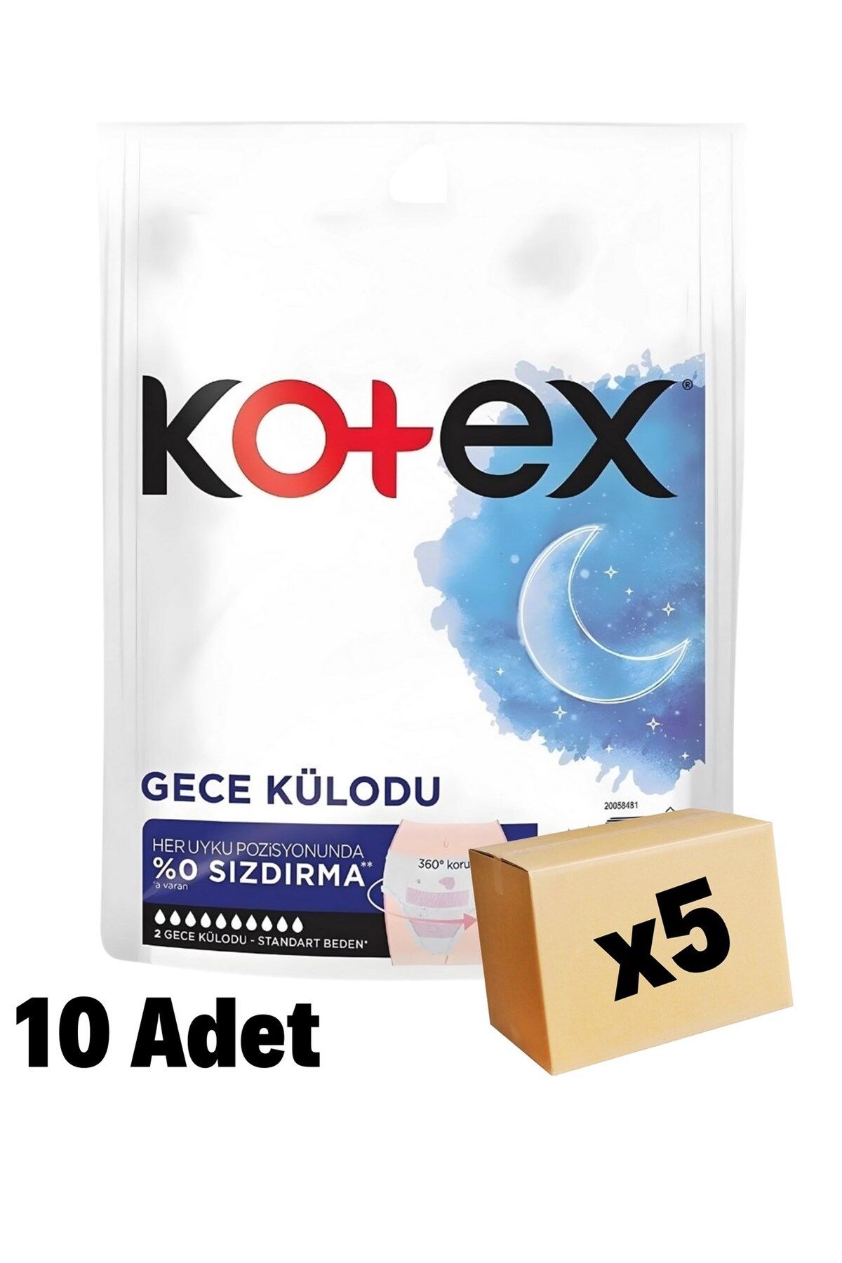 Kotex Regl Gece Külodu 2'li 5 Paket