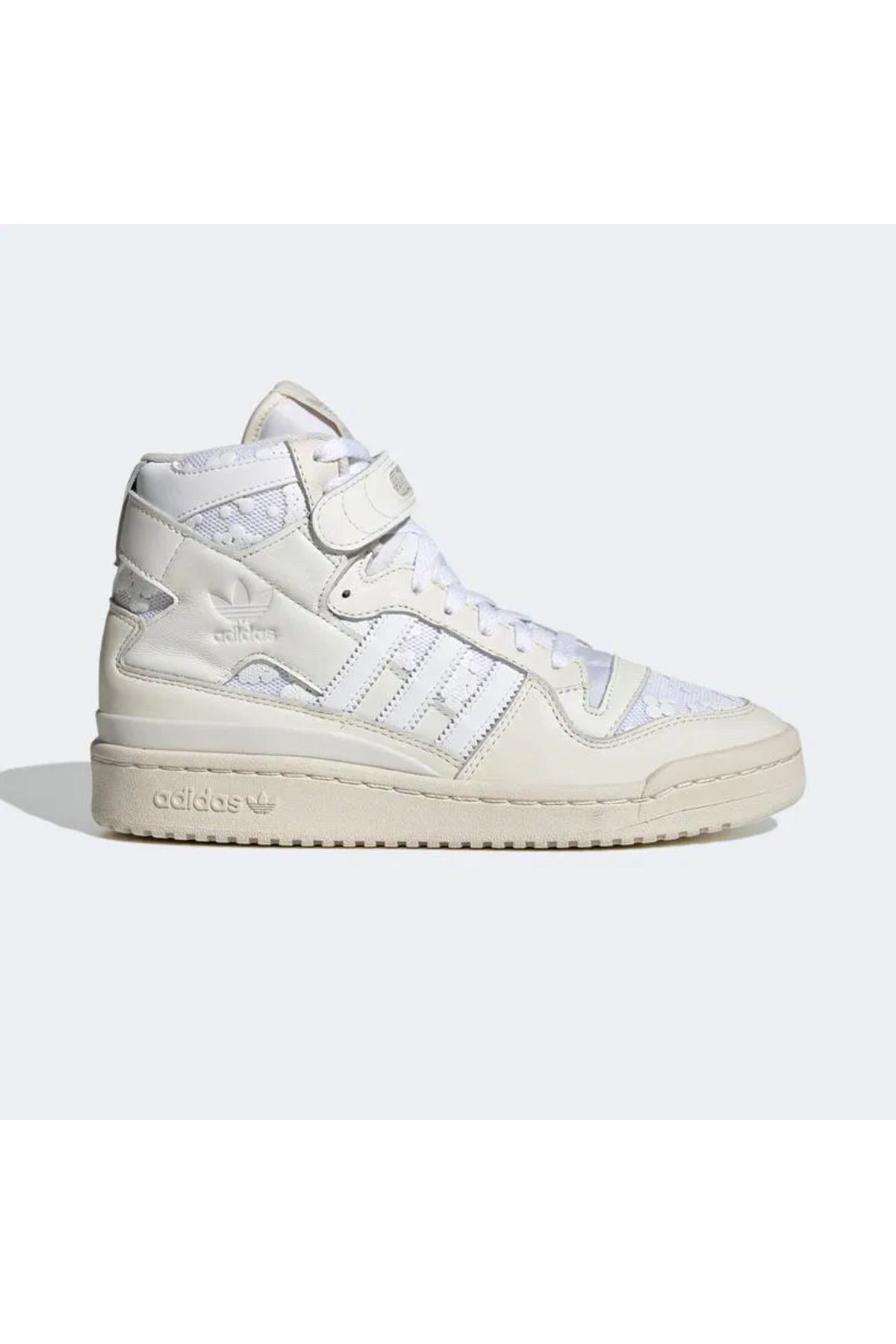 adidas-Women's Cream Sneaker - Forum 84 Hi Model Hq6884 1