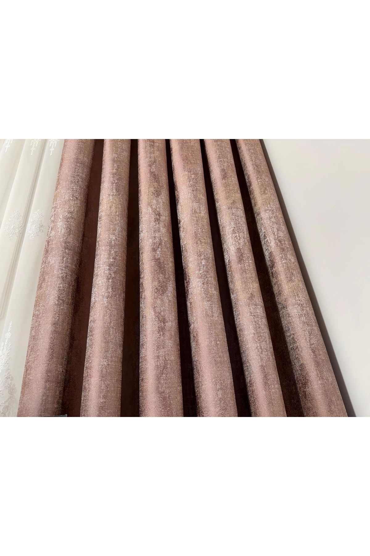 NİVEMESHOME-Nivemeshome Pera V-1001 - 1/3 Close Pleated Puppy Background Curtain Apm 8