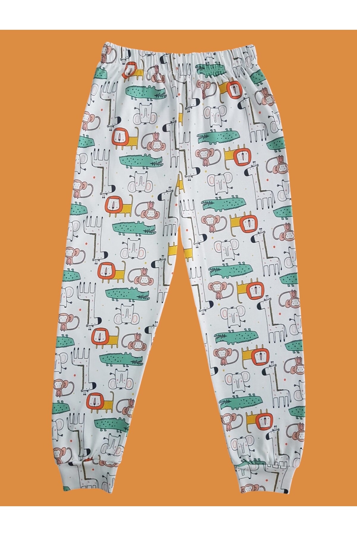 Çamaşır Bahçesi Uzun Kollu Desenli Çocuk Pijama Takım #baskılıçocukpijamatakım #çamaşırbahçesi #aslandesenli fotoğrafı 3 (önizleme)