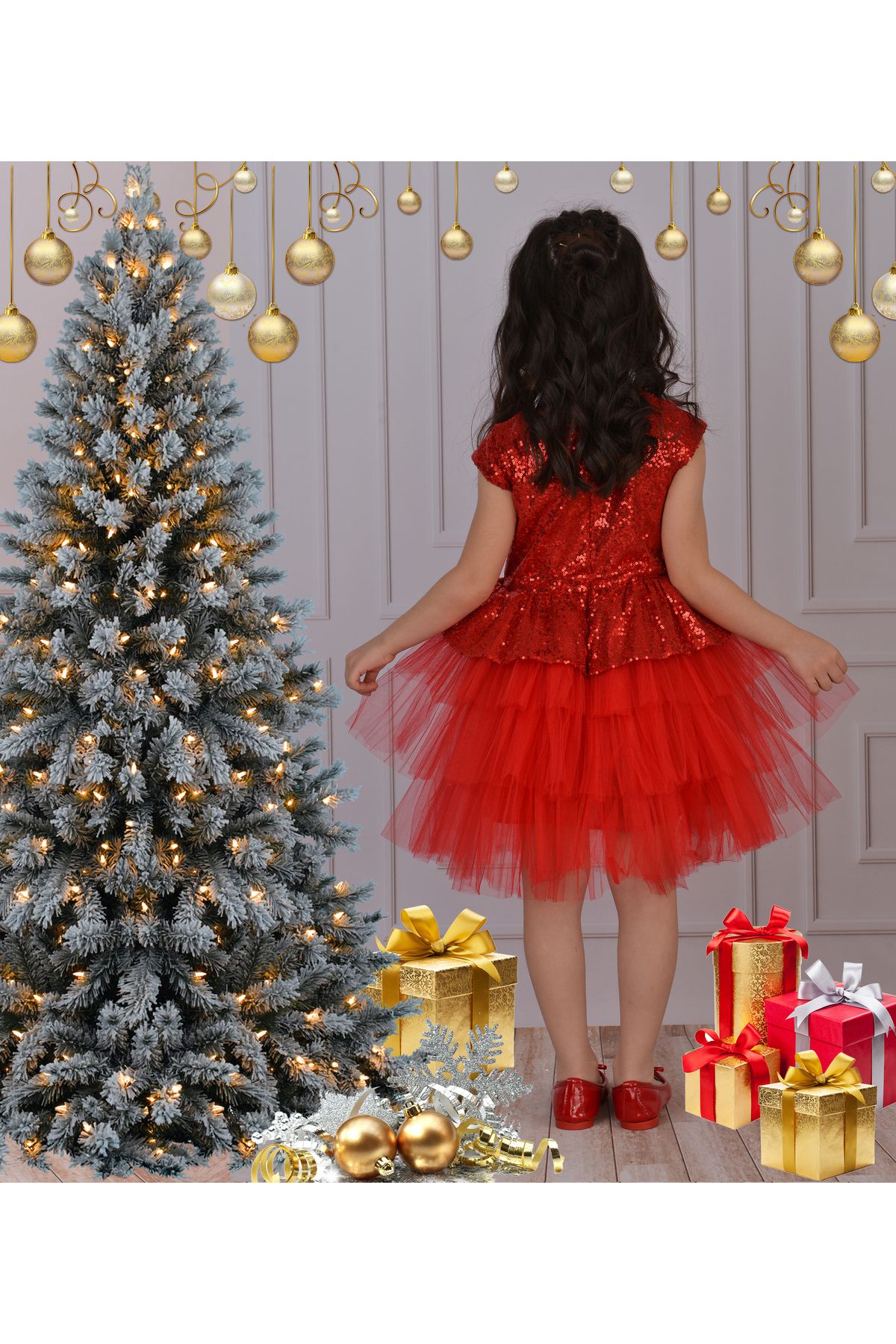 DAFİTO KİDS-rochie de revelion cu paiete 4
