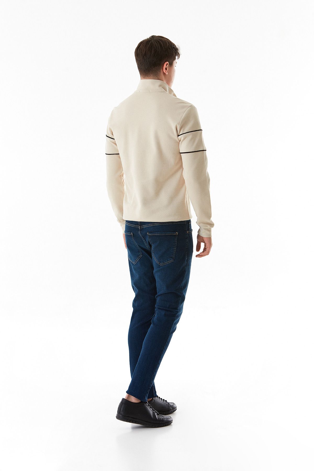 Fulla Moda-Pantaloni Jean drepti cu fermoar 4