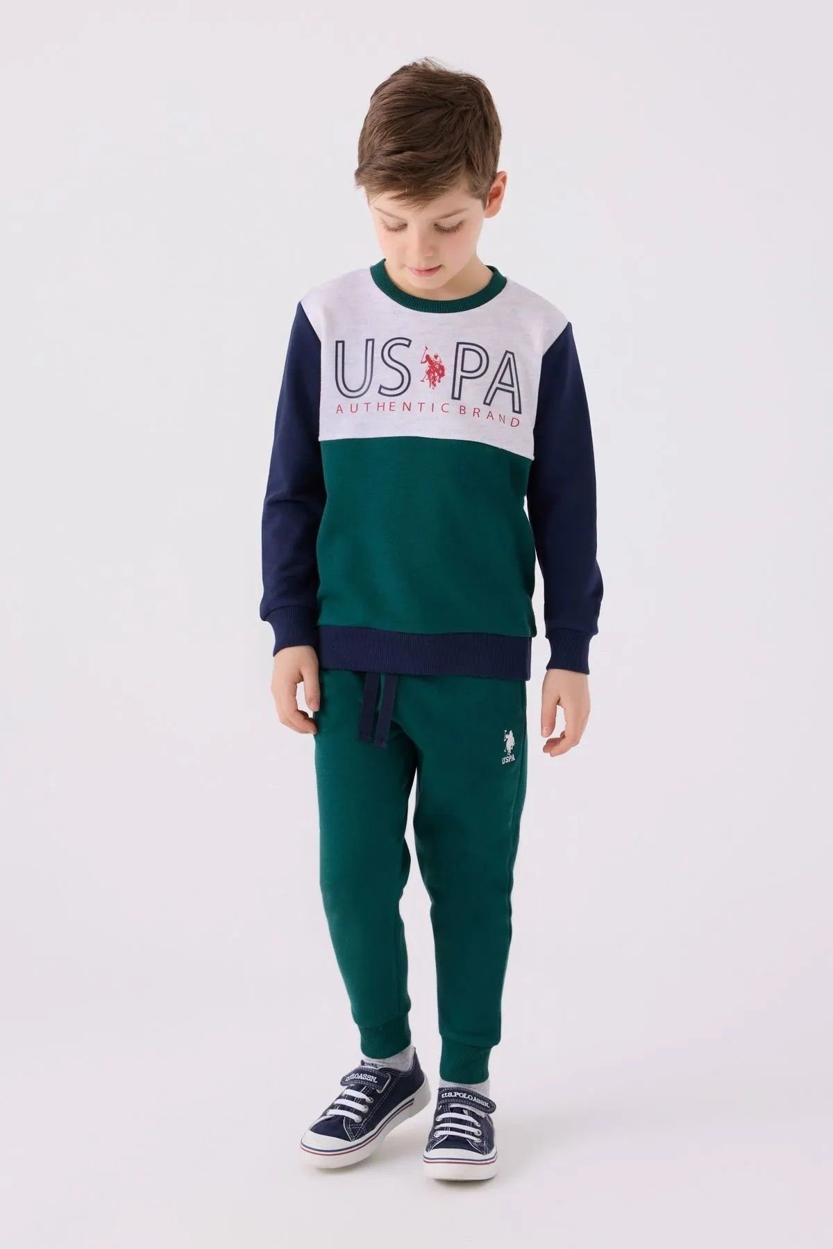 U.S. Polo Assn.-Boy's Double Bottom Top Tracksuit Set 3