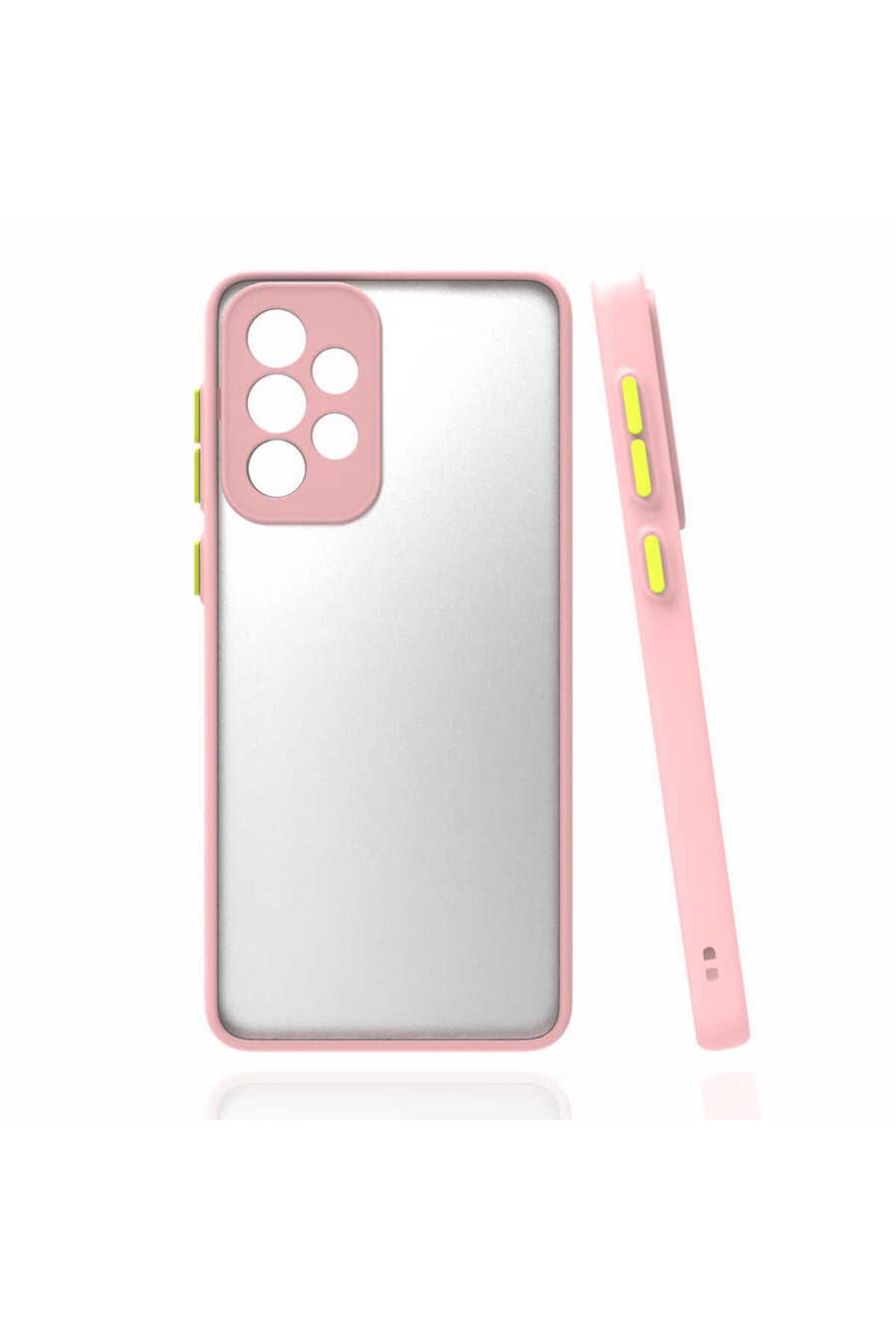 gaappy Hod Serisi Samsung Galaxy A52 Pembe - Sarı Kapak