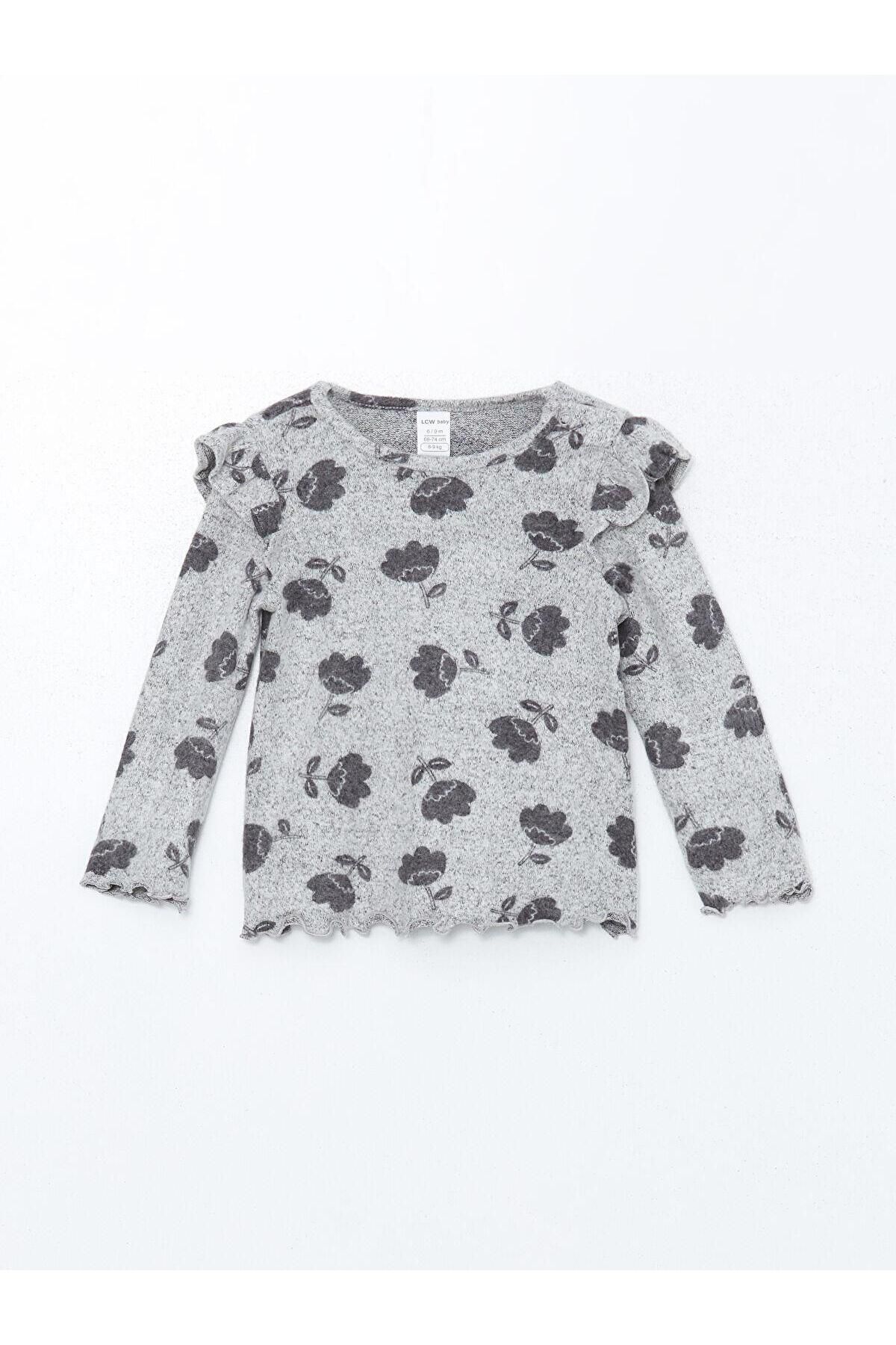 LC Waikiki Lcw Baby Bebe Collar Bezrękawnik Kwiatowy Bluzka Dla Dziewczynki Kobieta - 12-18 miesięcy